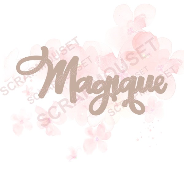 Mot Magique en carton bois SCRAPMOUSET