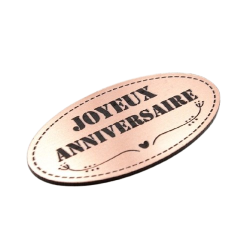 Étiquette Joyeux anniversaire en Acrylique Rose Gold SCRAPMOUSET