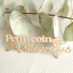 Mot Petit coin pittoresque en carton bois SCRAPMOUSET