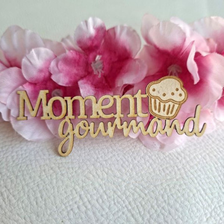 Mot Moment gourmand en carton bois SCRAPMOUSET