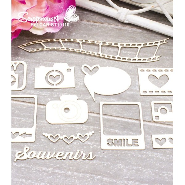 Chipboards "Photos souvenirs" de Scrapmouset