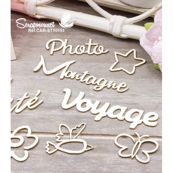 Chipboards "Vacances Mer & Montagne" de Scrapmouset