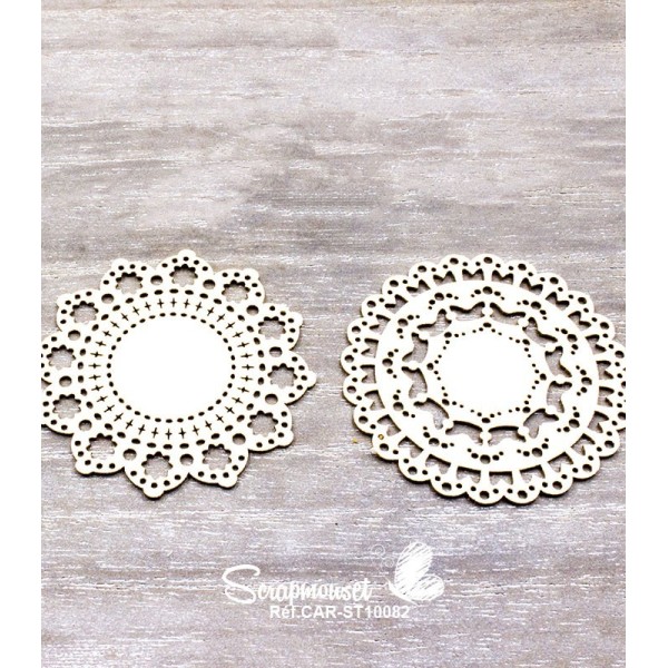 Chipboards "Petits Doilies" de Scrapmouset