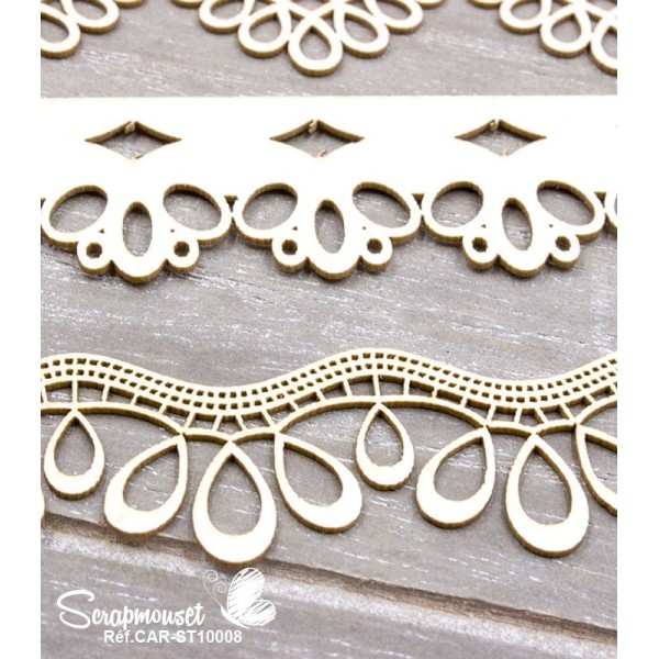 Chipboards "Bordures fantaisies" de Scrapmouset