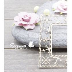 Chipboard "Cadre Marin effet corde" de Scrapmouset