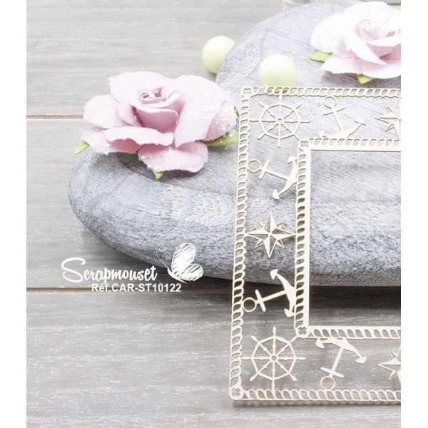 Chipboard "Cadre Marin effet corde" de Scrapmouset