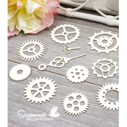 Chipboards "Engrenages et aiguilles" de Scrapmouset