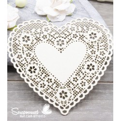 Chipboard "Grand Doilie Coeur Anastasia" de Scrapmouset