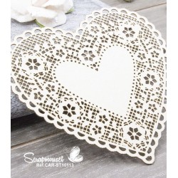 Chipboard "Grand Doilie Coeur Anastasia" de Scrapmouset