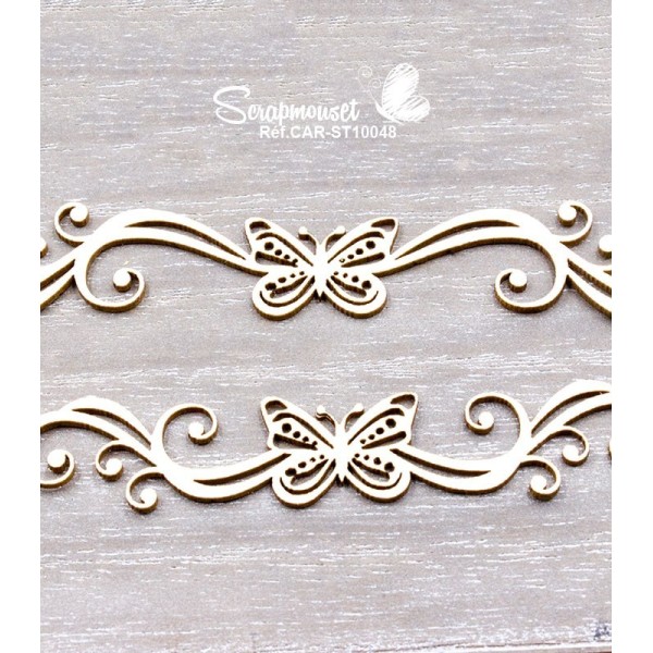 Chipboards "Volutes papillons" de Scrapmouset