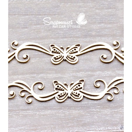 Chipboards "Volutes papillons" de Scrapmouset