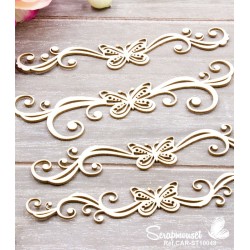 Chipboards "Volutes papillons" de Scrapmouset