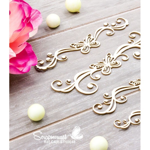 Chipboards "Volutes papillons" de Scrapmouset