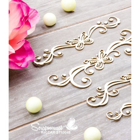 Chipboards "Volutes papillons" de Scrapmouset