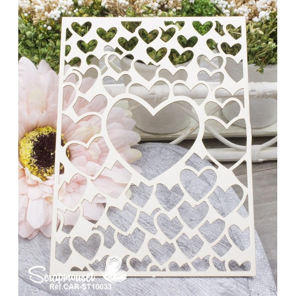 Chipboard "Fond coeurs entremêlés"