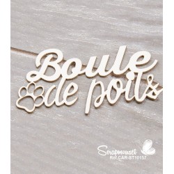 Chipboards "Boule de poils Chat"