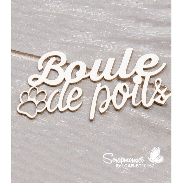 Chipboards "Boule de poils Chat"