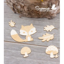 Chipboards "Renard et raton laveur"