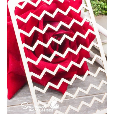 Chipboard "Fond moyens zig-zag"