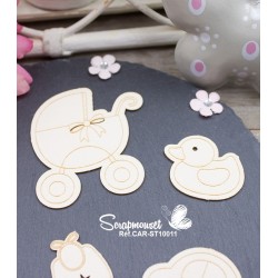 Chipboards "Panoplie bébé garçon"