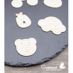 Chipboards "Panoplie bébé garçon"