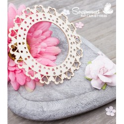 Chipboard "Cadre petits coeurs Lisa"