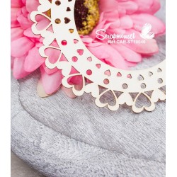 Chipboard "Cadre petits coeurs Lisa"