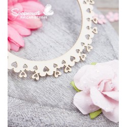 Embellissement "Cadre petits coeurs Emma" Scrapbooking