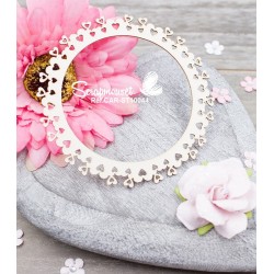 Embellissement "Cadre petits coeurs Emma" Scrapbooking