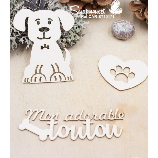 Chipboards "Mon adorable toutou" de Scrapmouset