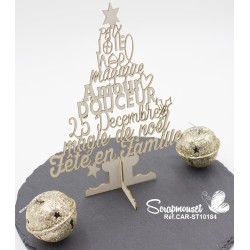 Embellissement en carton bois "Sapin 3D Noël magique" de Scrapmouset
