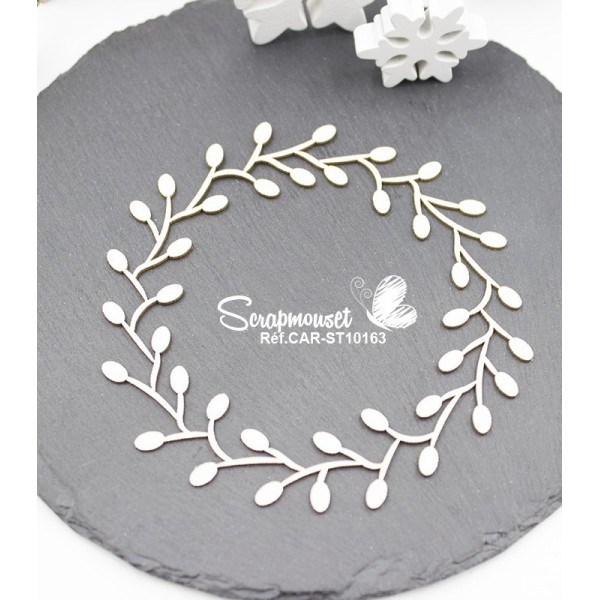 Embellissement en carton bois "Cadre de Noël" de Scrapmouset