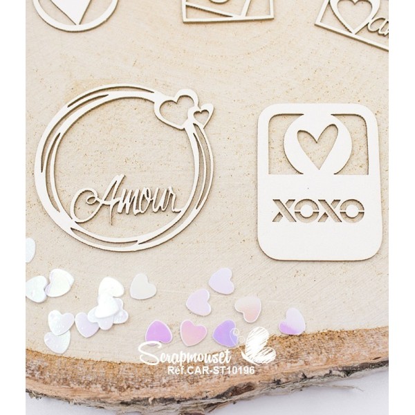 Embellissements Saint Valentin Scrapmouset