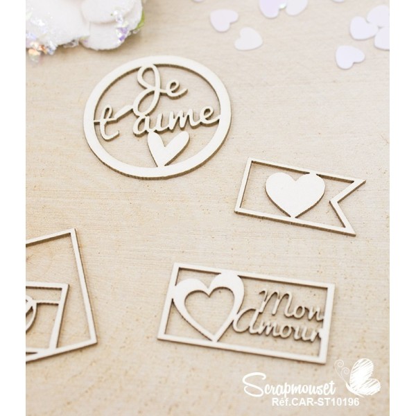 Embellissements Saint Valentin Scrapmouset