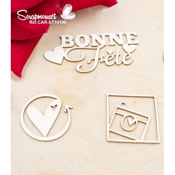 Embellissements Saint Valentin Scrapmouset