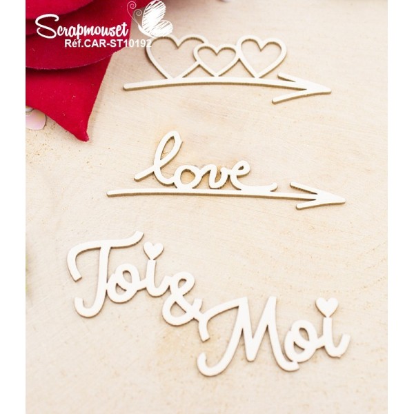 Embellissements Mots Saint Valentin Scrapmouset