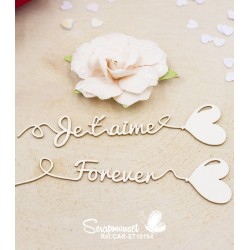 Embellissements petits messages ballon forme coeur Scrapmouset