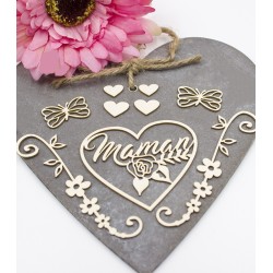 Embellissements Scrapmouset Coeur Maman