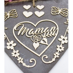 Embellissements Scrapmouset Coeur Maman