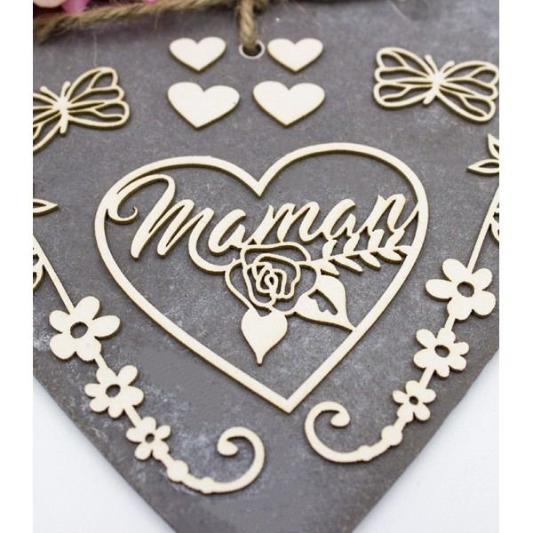 Embellissements Scrapmouset Coeur Maman