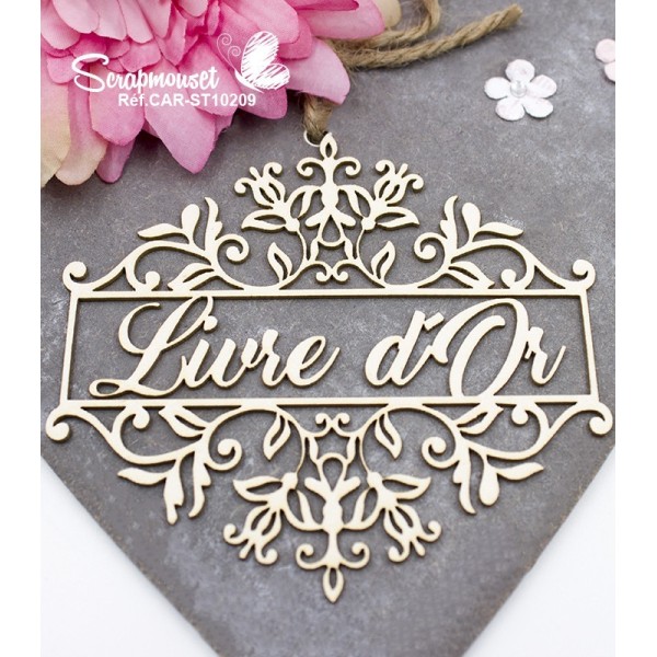 Embellissement Titre Livre d'Or Scrapbooking Scrapmouset