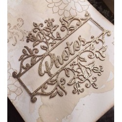 Embellissement Titre Photos floral de Scrapmouset