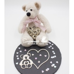 Embellissement scrap cadre coeur koala de Scrapmouset