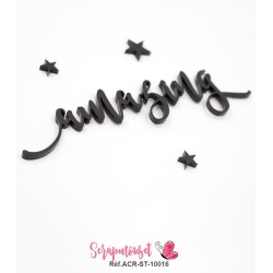 Mot "amazing" en Acrylique - couleur noire