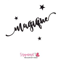Mot "magique" en Acrylique - couleur noire