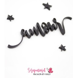 Mot "amour" en Acrylique - couleur noire