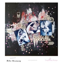 Mots en Carton bois - Bulle de douceur - 9.6 x 3.5 cm