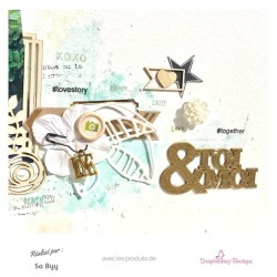 Mots en Carton bois - Toi et Moi 5,8 x 3,1 cm