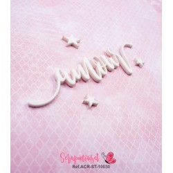 Mot "amour" en Acrylique Blanc 10,7 x 2,7 cm - Scrapmouset