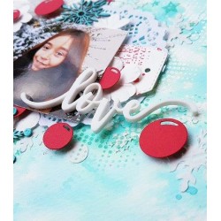 Mot "love" en Acrylique Blanc 8 x 3 cm - Scrapmouset